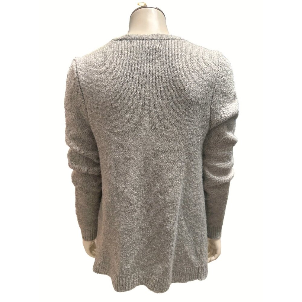 Abercrombie Kids Size 15 Gray Girl Draped Waterfall Cardigan Soft Knit Open Fron - Picture 6 of 13